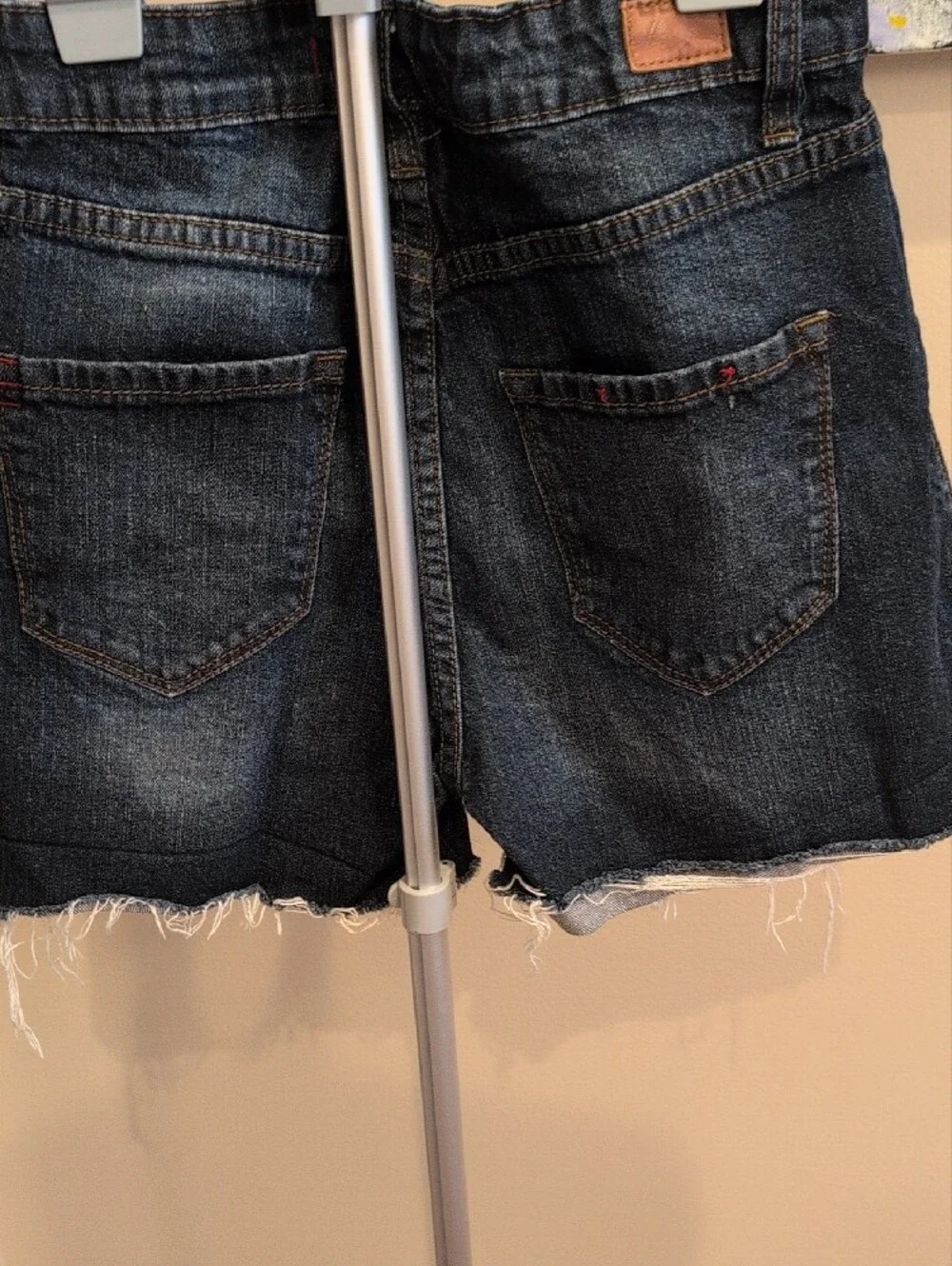 BDG Dark Blue Distressed Denim Shorts